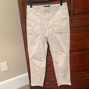Banana Republic Factory Light Beige Cropped Utility Pants